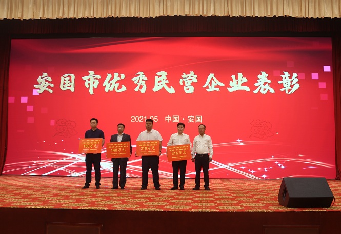 藥都集團被授予“2019年度安國市明星企業(yè)”、“2018年度科技創(chuàng)新先進企業(yè)”稱號